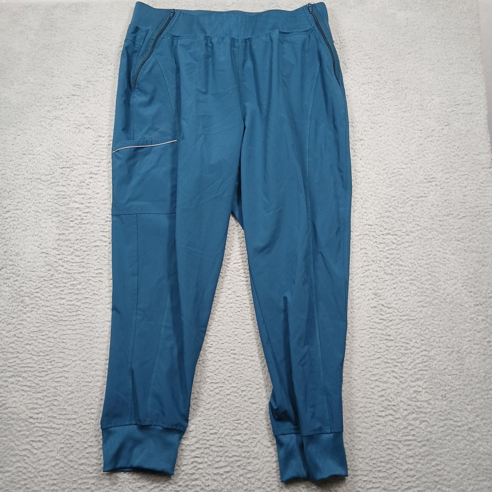Cherokee Infinity Scrub Pants Men's‎ 2XL Teal Blue Jogger CK110A Cargo Pockets